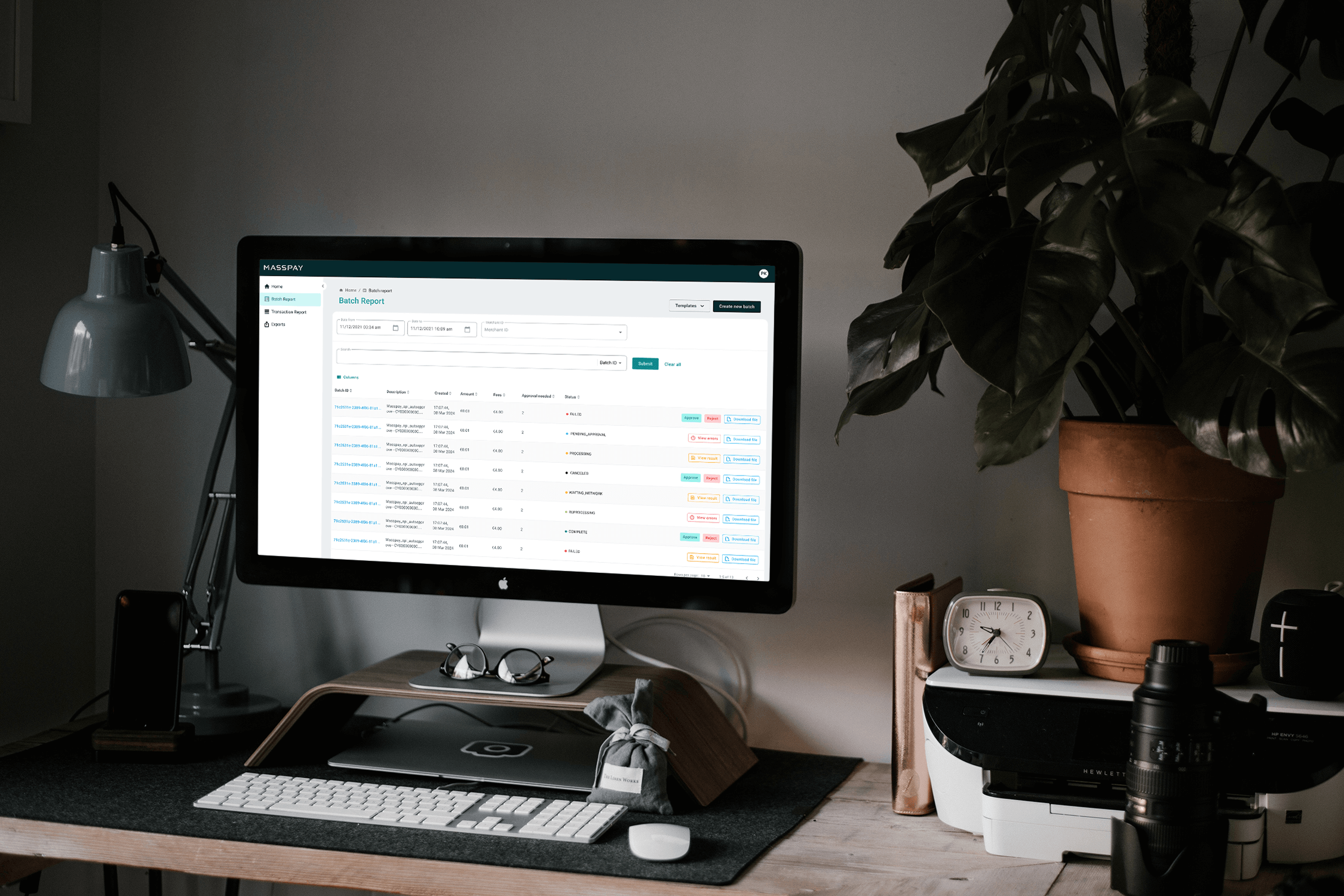 Masspay batch payments console