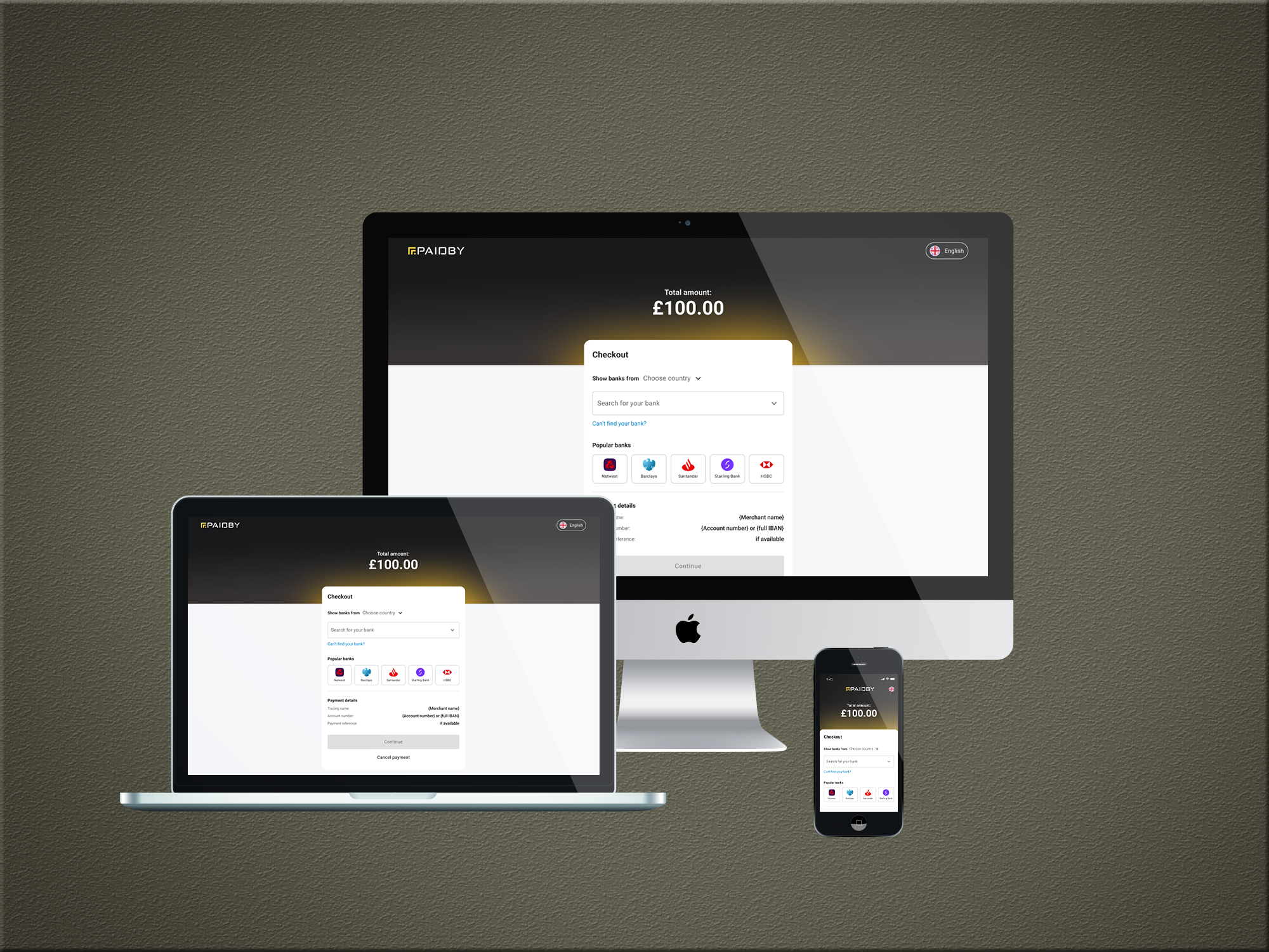 PaidBy Open Banking checkout